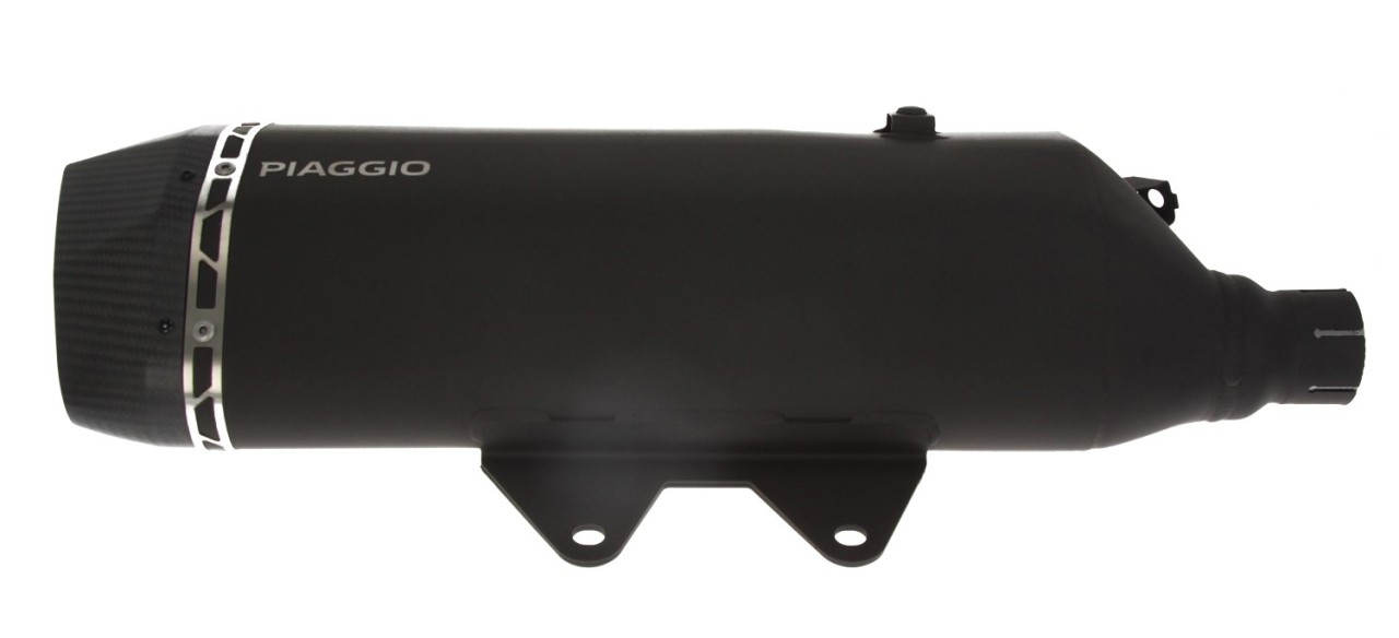 Slip-on-Schalldämpfer Edelstahl schwarz für Piaggio MP3 HPE 400