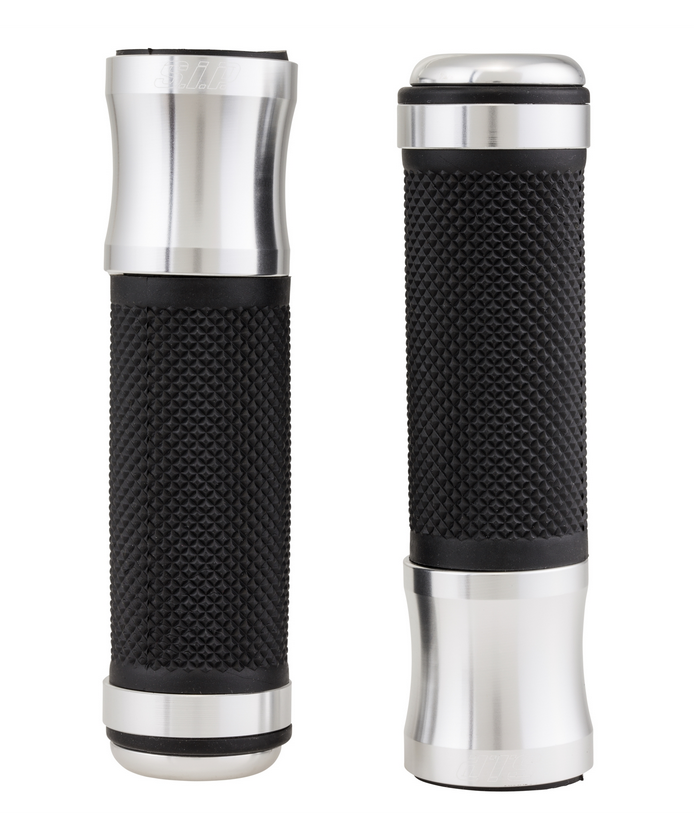 Griffe Ø 24/24 mm, L 125 mm für Vespa PX 125-200ccm, schwarz/silber