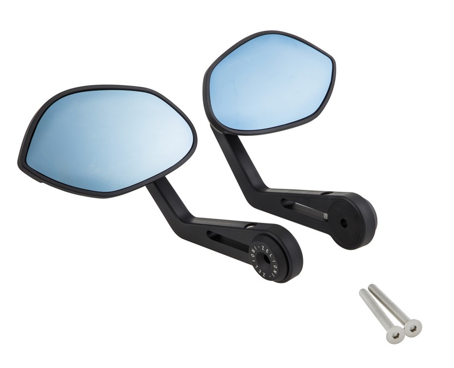 Lenkerendenspiegel ZELIONI für Vespa, rechts und links, schwarz matt