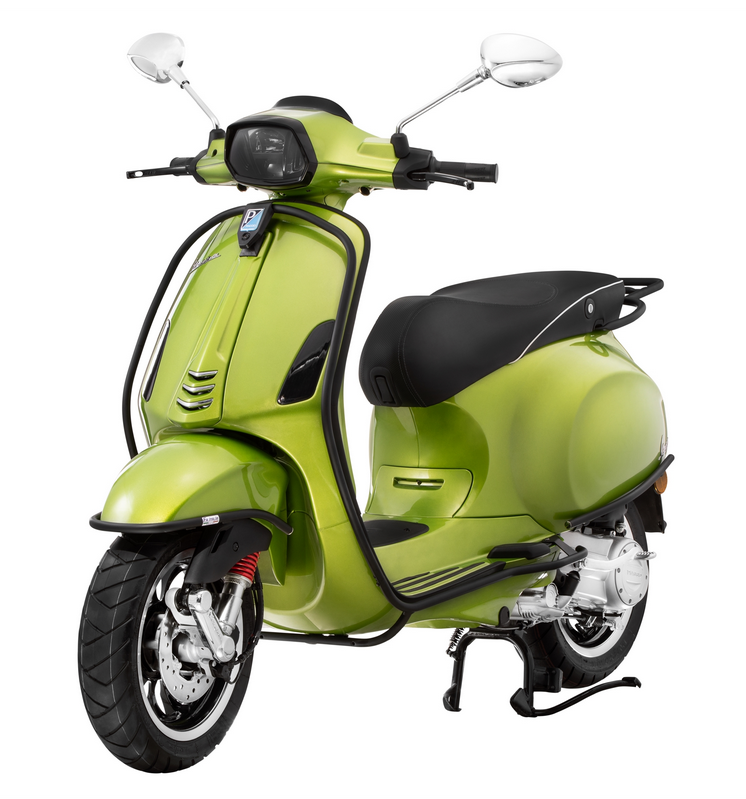 Sturzbügel Beinschild für Vespa Primavera /​Sprint 50-150ccm, schwarz matt