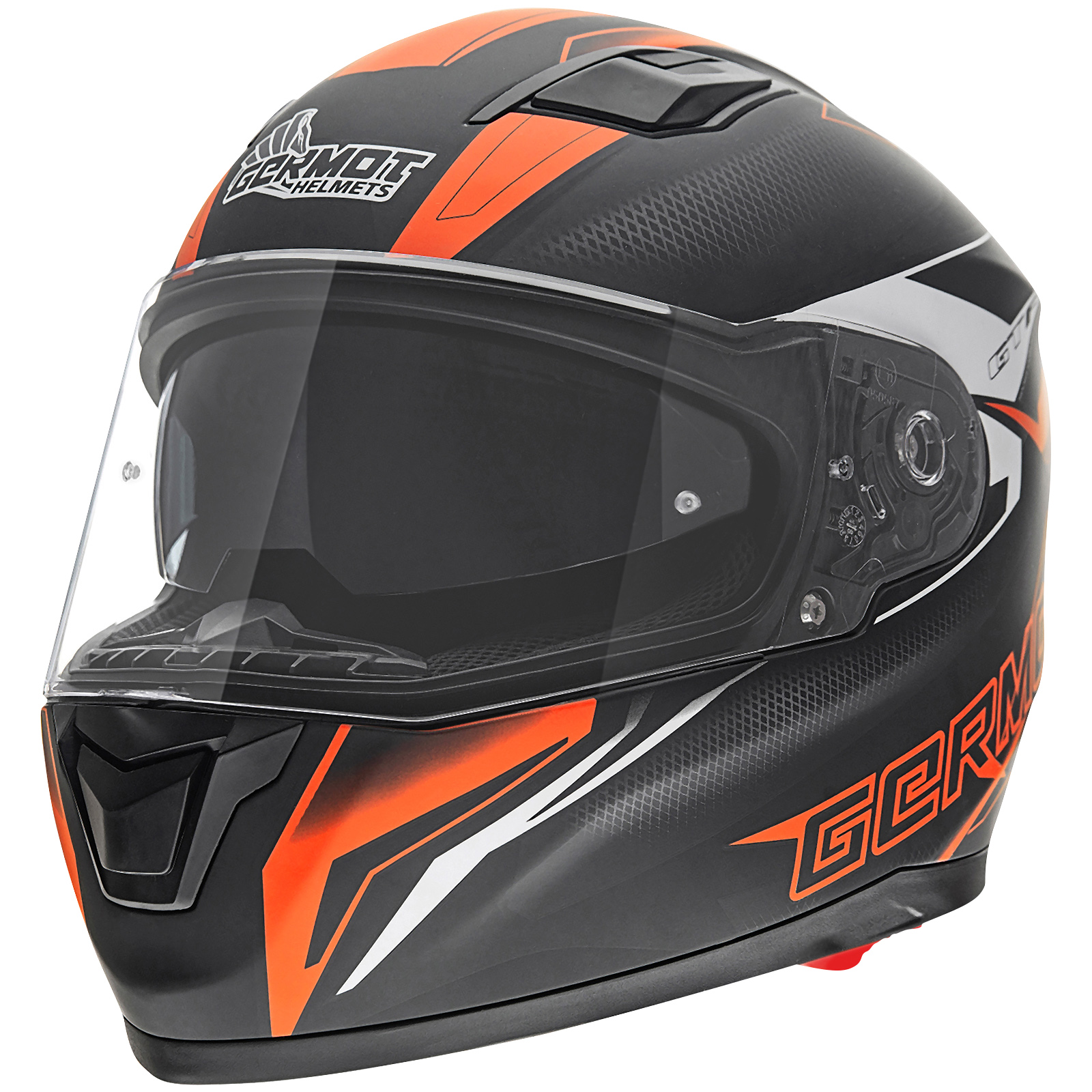 Germot Integralhelm GM 330, matt-schwarz/orange