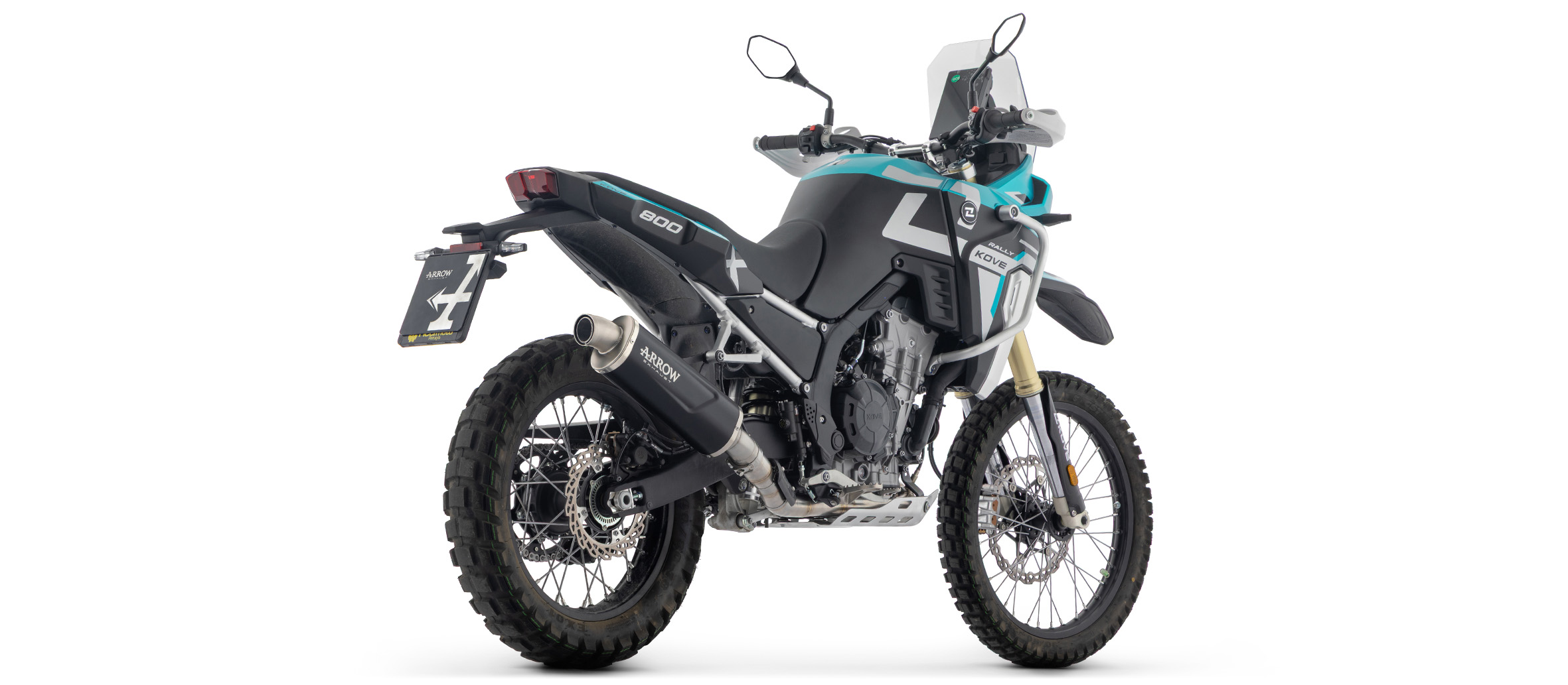 ARROW Auspuff INDY RACE EVO DARK Aluminium schwarz für KOVE 800X Pro, Rally, Modelljahr 2025-