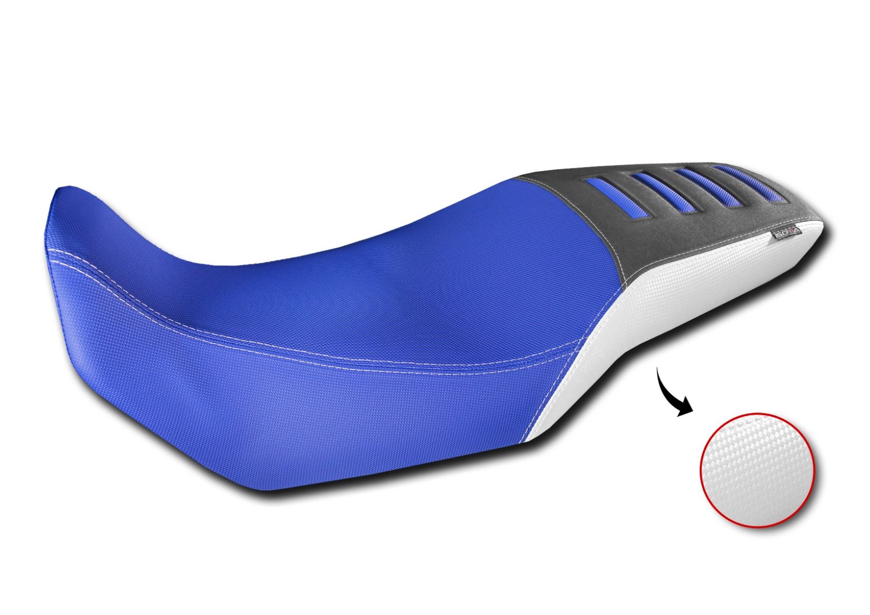 Sitzbezug Comfort aus 3D Faser für Honda XL 750 Transalp (23-24), blau / weiß / schwarz