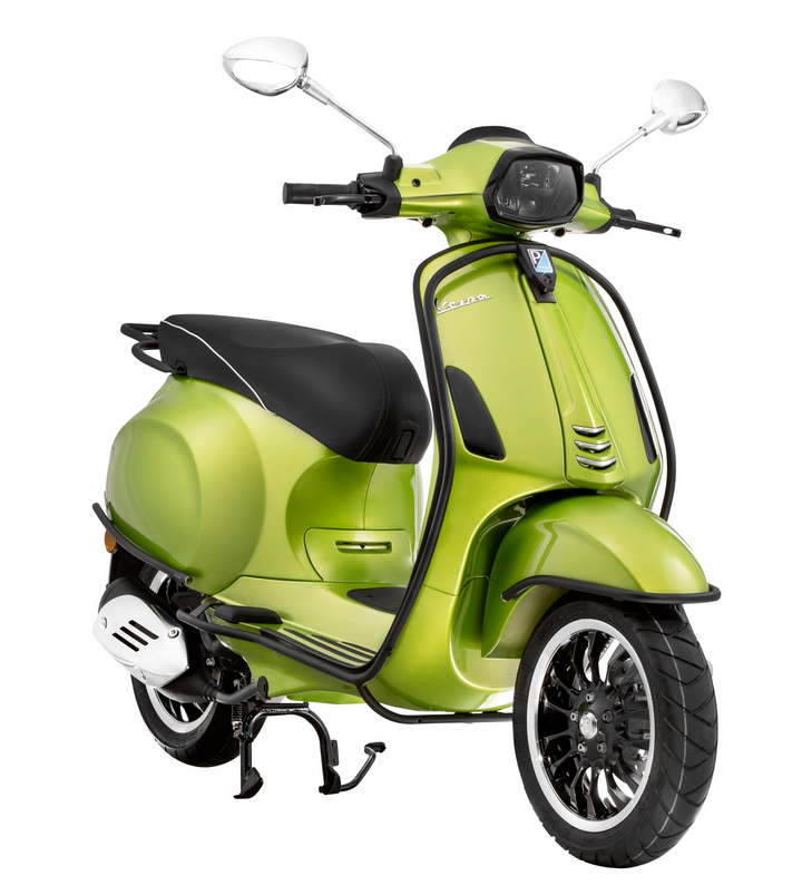 Sturzbügel Beinschild für Vespa Primavera /​Sprint 50-150ccm, schwarz matt