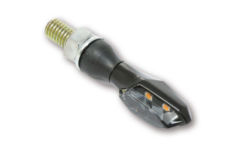 HIGHSIDER Pro Sonic-X2 LED Indicator Gehäuse  Schwarz / Linse Rauchgrau (Paar), Vorn & Hinten