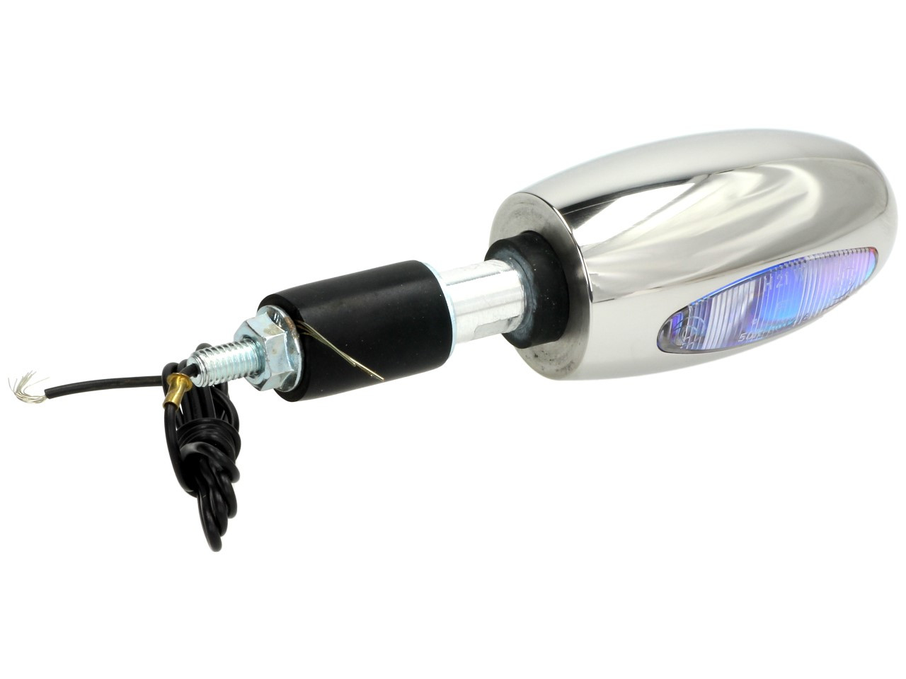 Kellermann Blinker, BL 1000 white, Edelstahl, Halogen, VR/VL, 12 V, 21 W, silber poliert, glänzend