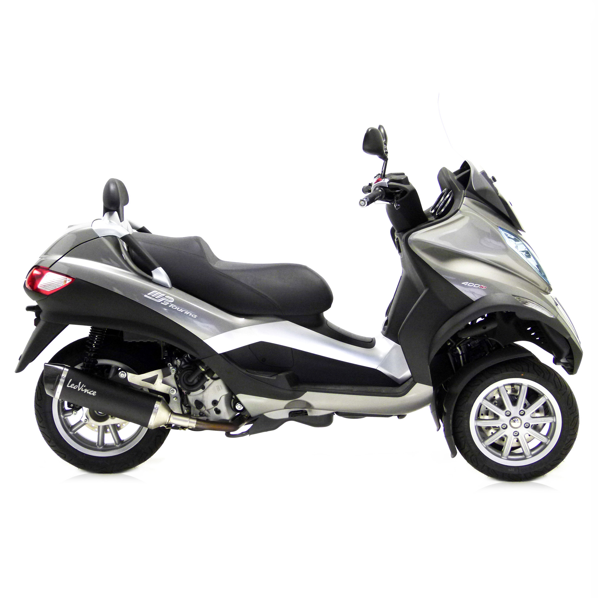 LeoVince Auspuffanlage SBK Nero Evo 2, Edelstahl, Slip On für Piaggio MP3 400 / 500