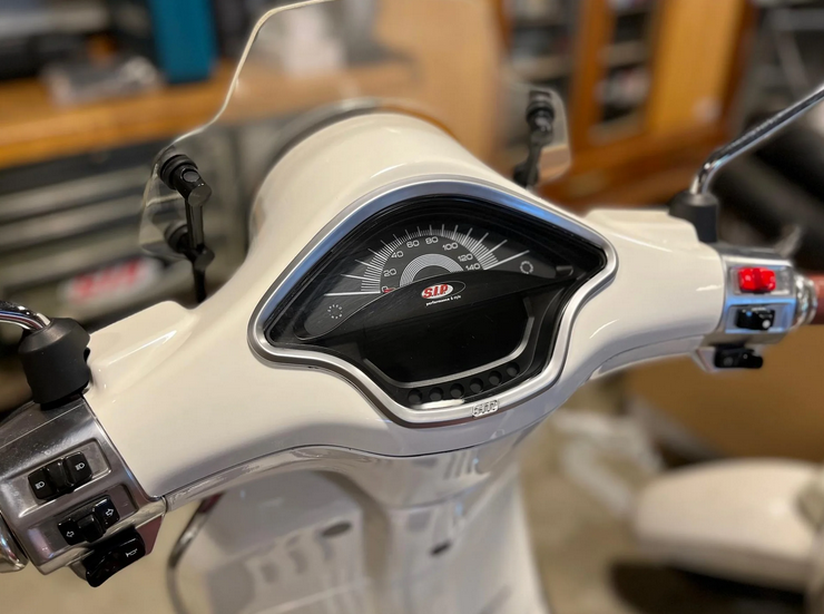 Zierring Tachometer für Vespa Primavera/​Sprint/Elettrica 50-150ccm 2T/​4T AC, chrom