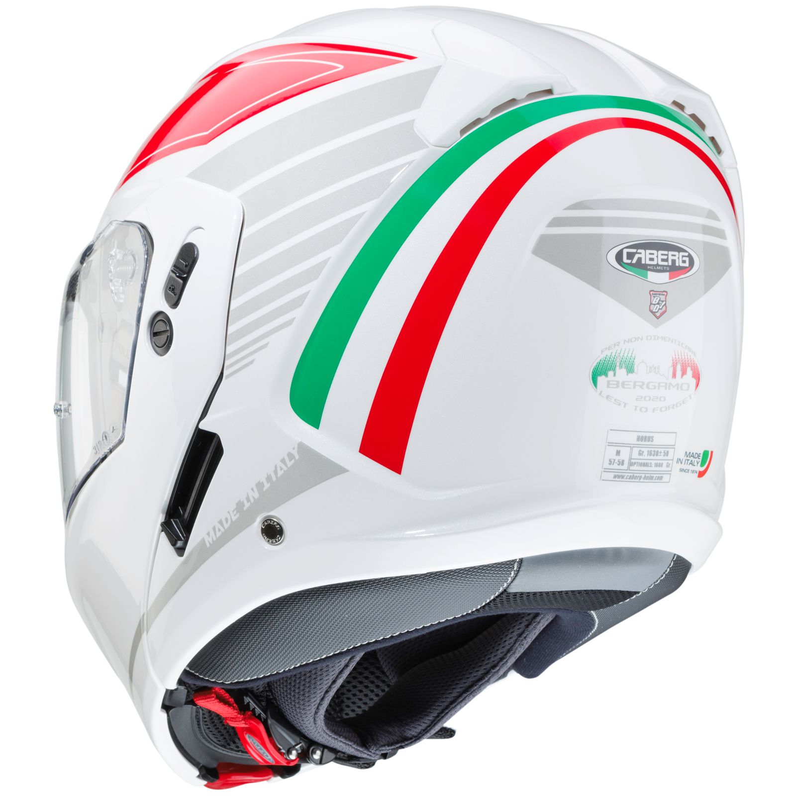 Caberg Helm Horus Tribute, weiß/rot-grün