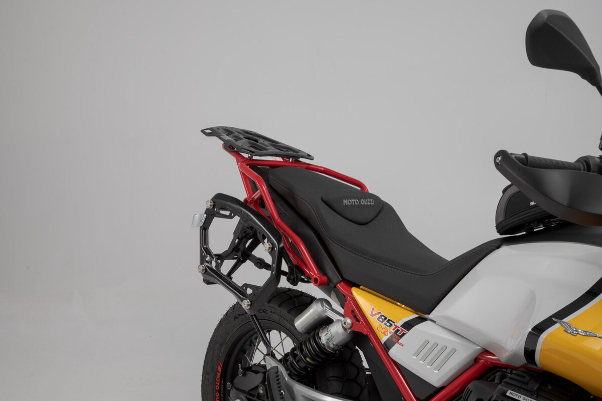 SW-Motech TRAX ADV Alukoffer-System silber für Moto-Guzzi V85 TT