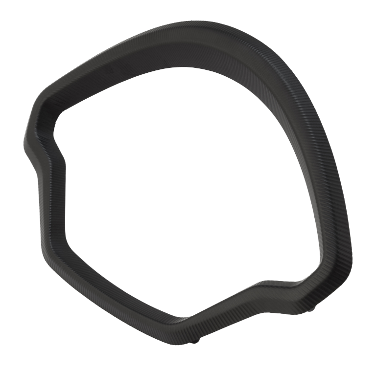 Zierring Tachometer für Vespa GTS/​GTS Super 125/​300ccm (`22-), Alu, schwarz matt eloxiert