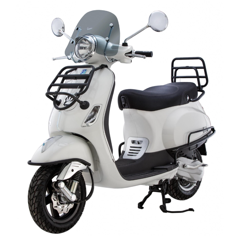 Gepäckträger vorne für Vespa LX /​LXV /​S 50-150ccm, klappbar, schwarz