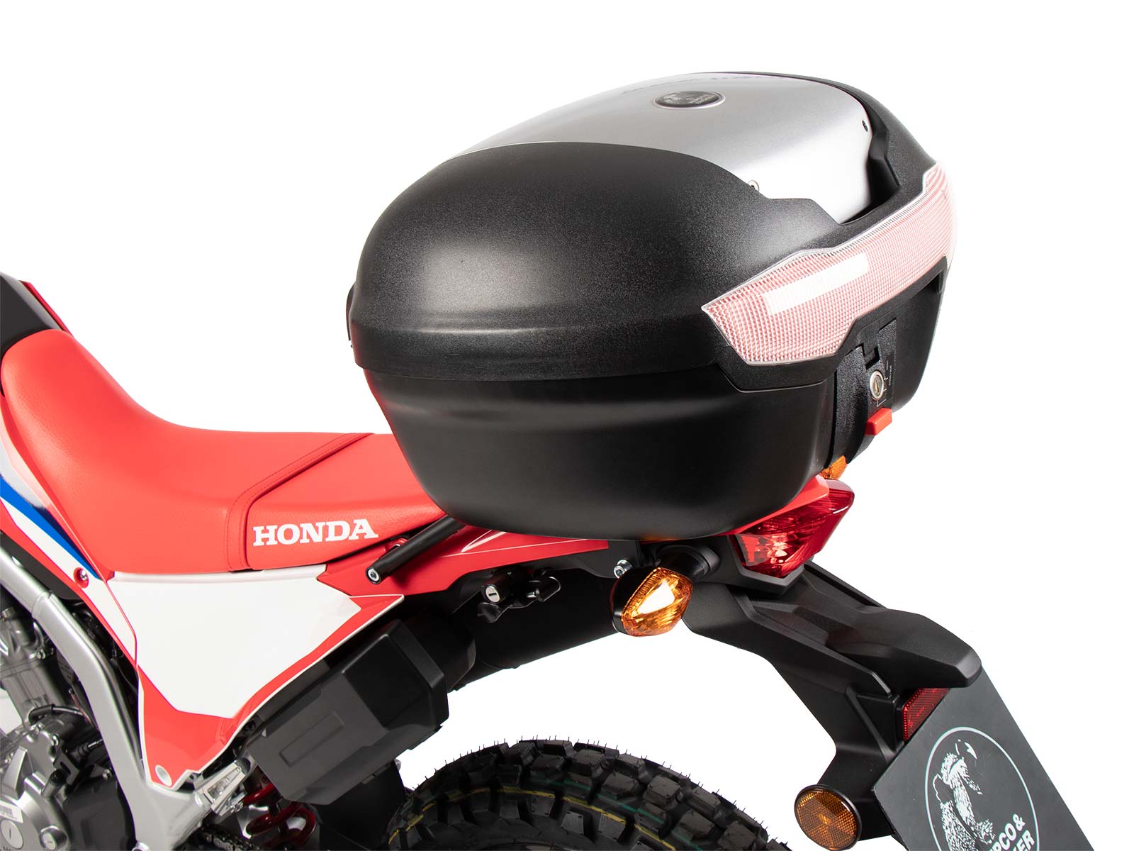 Topcase-Träger schwarz inkl. Journey Topcases 40 schwarz/silber für Honda CRF 300 L (21-)