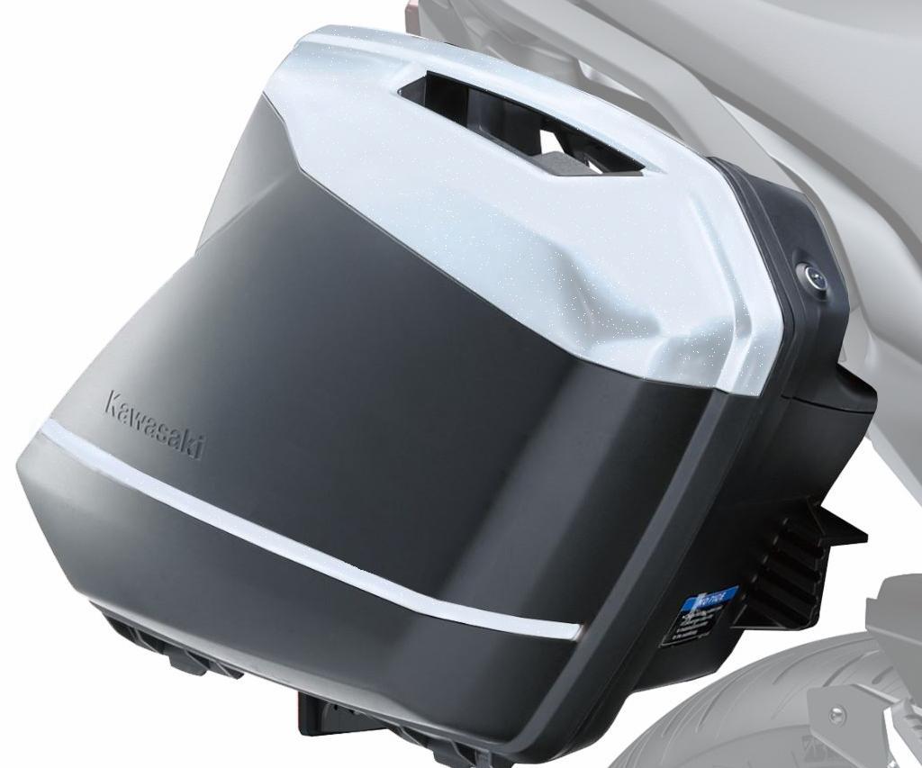 Kofferblenden Set für Seitenkoffer 28L Original Kawasaki - Weiß