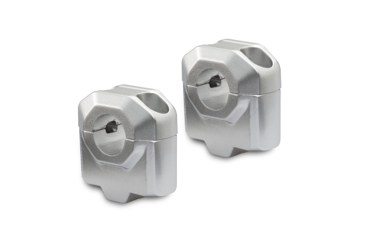 SW-Motech Lenkererhöhung, silber für Ø 22 mm Lenker, H=30 mm für Yamaha XT 660 R /X