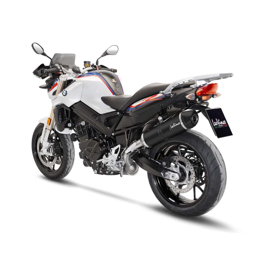 LeoVince Auspuffanlage LV One Evo für BMW F 800 GT /R, Edelstahl schwarz, slip on, Euro4, ABE
