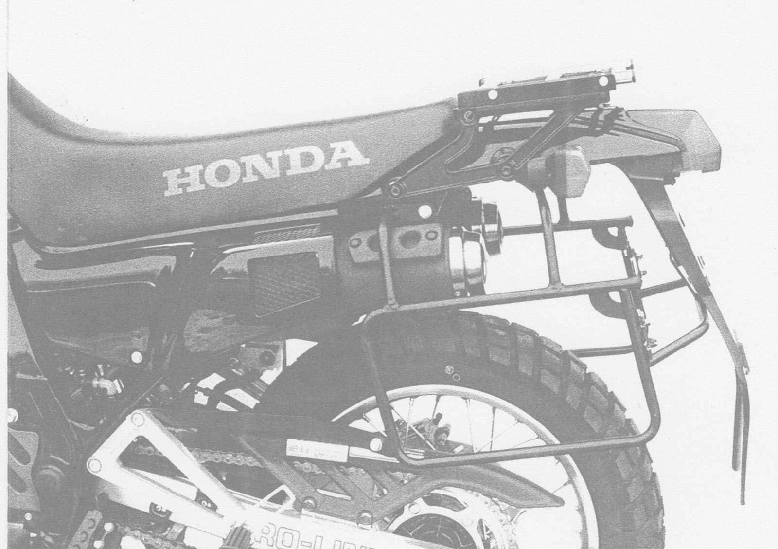 Seitenkofferträger festverschraubt schwarz für Honda NX 650 Dominator (88-91) Hepco & Becker
