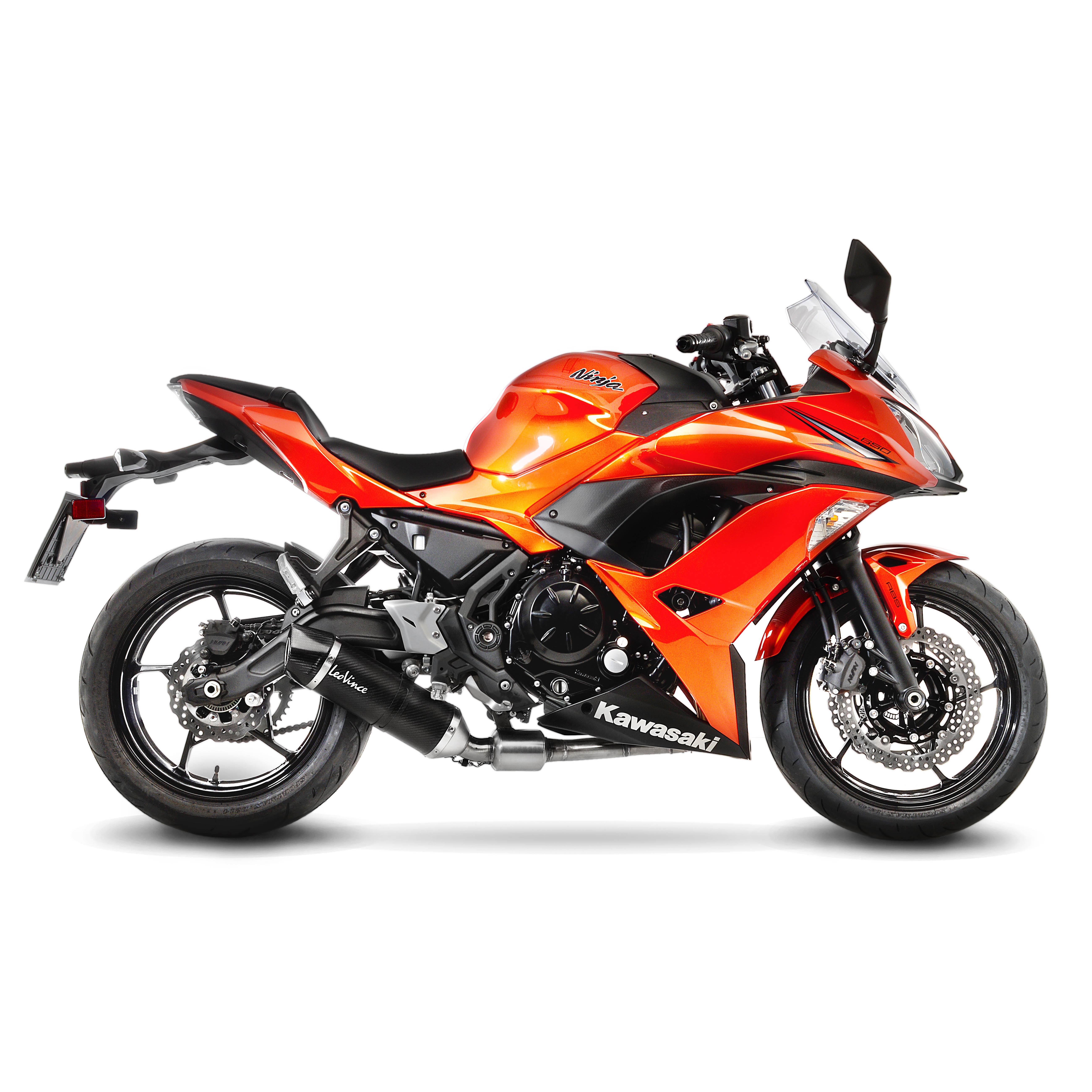 LeoVince Auspuffanlage SBK LV One Evo 2, Carbon, Komplettanlage für Z 650 / Ninja 650 (Bj.17-19)