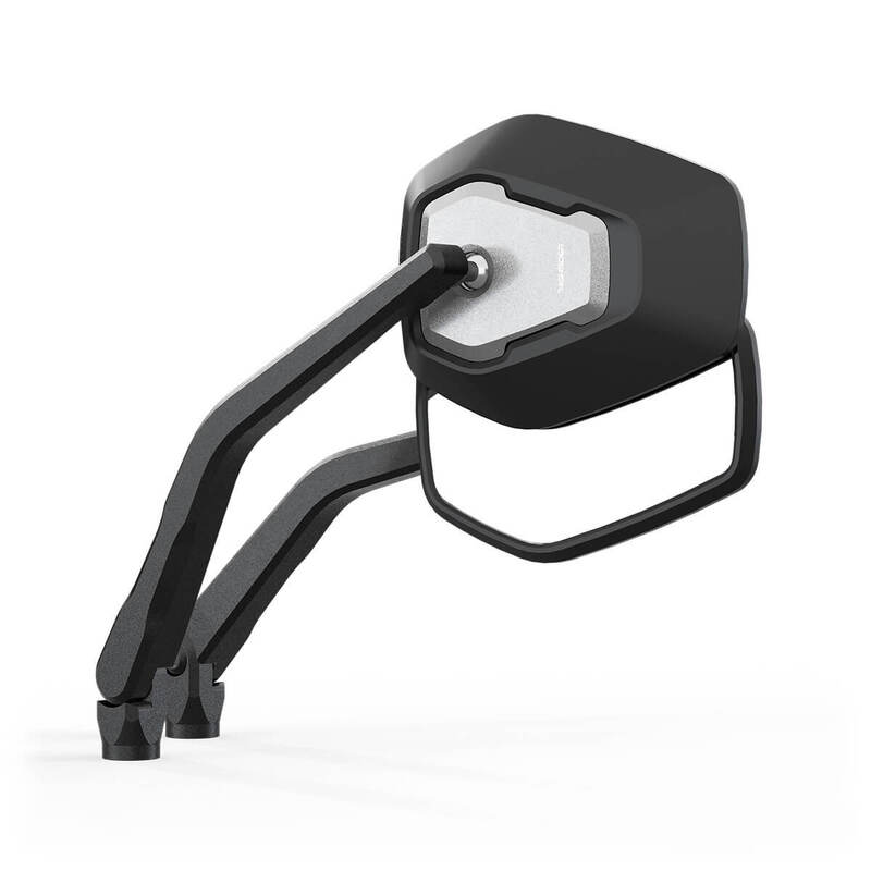 HIGHSIDER pro Lenkerspiegel Esagano-RS Schwarz/Silber (Paar)