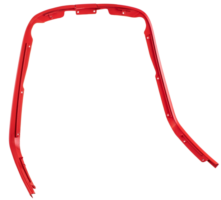 Monoschlitzrohr Beinschild rot für Vespa Primavera/​Sprint 50-150ccm