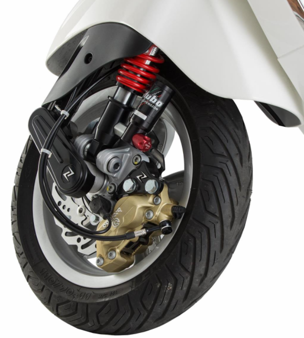 Adapter für BREMBO Bremszange, vorne für Vespa Primavera/​Sprint 50-150ccm, schwarz