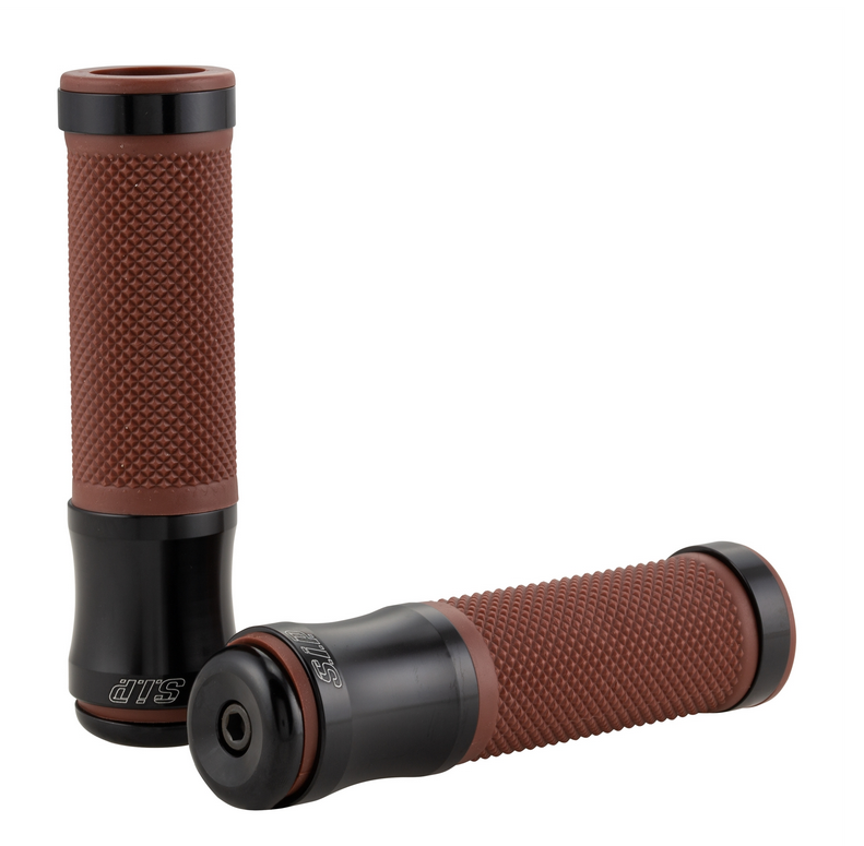 Griffe Ø 24/24 mm, L 125 mm für Vespa PX 125-200ccm, schwarz glänzend/braun
