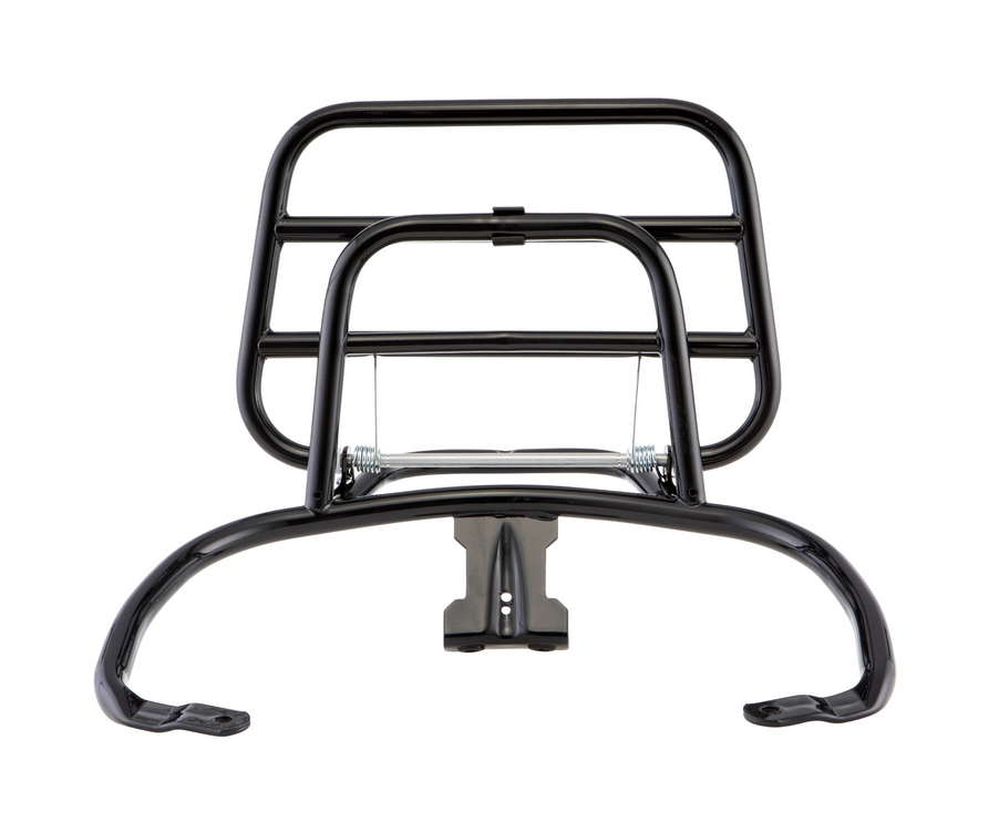 Gepäckträger hinten für Vespa Primavera /​Sprint 50-150ccm, klappbar, schwarz glänzend
