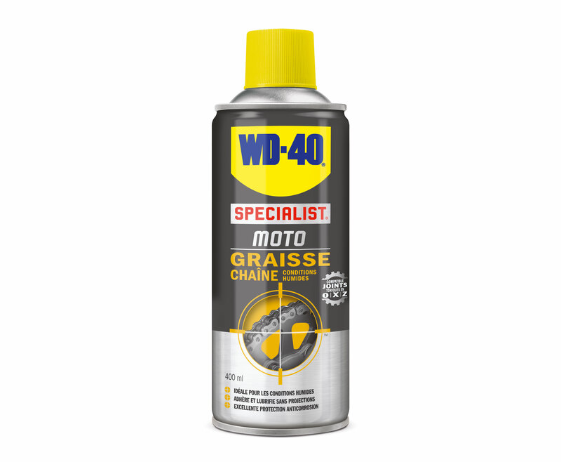 WD-40 Specialist® Motorrad Kettenwachs feuchte Bedingungen - Spray 400ml