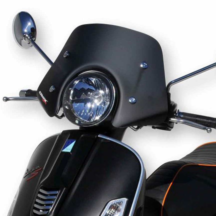 Flyscreen Piccolo für Vespa GTS/​GTS Super/​​GT/​GT L 125-300ccm, schwarz matt