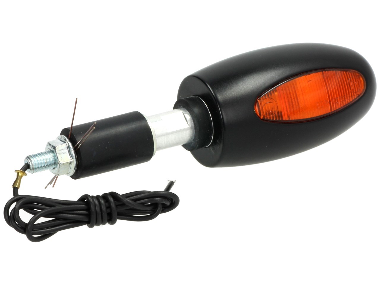 Kellermann Blinker, BL 1000 yellow, Messing, Halogen, VR/VL, 12 V, 21 W, schwarz seidenmatt