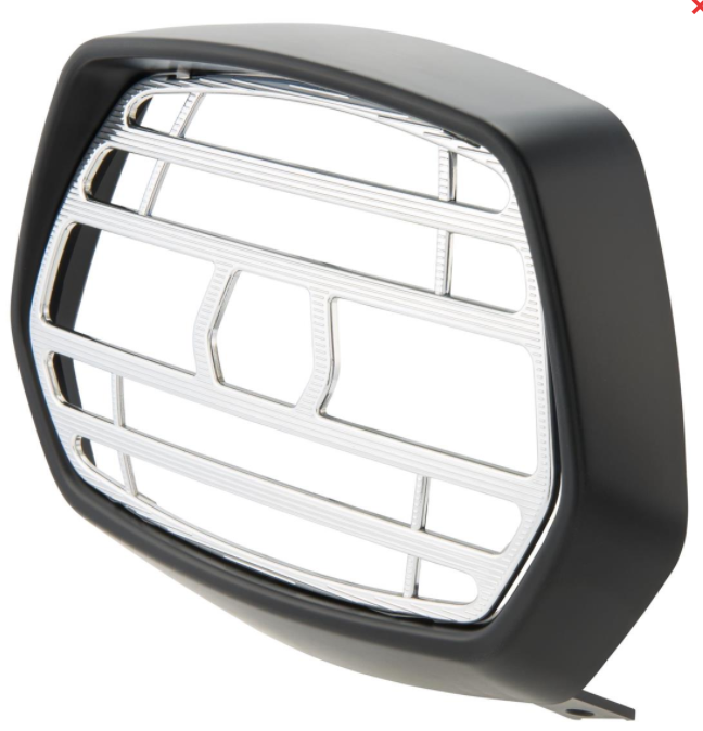 Lampengitter schwarz matt für Vespa Sprint 50-150ccm 2T/​4T, Gitter - chrom