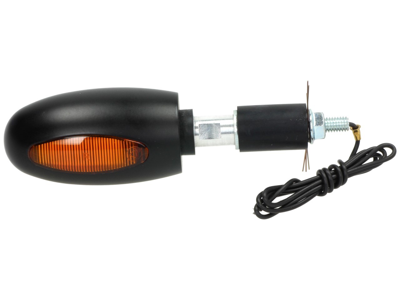 Kellermann Blinker, BL 1000 yellow, Aluminium, Halogen, VR/VL, 12 V, 21 W, schwarz seidenmatt