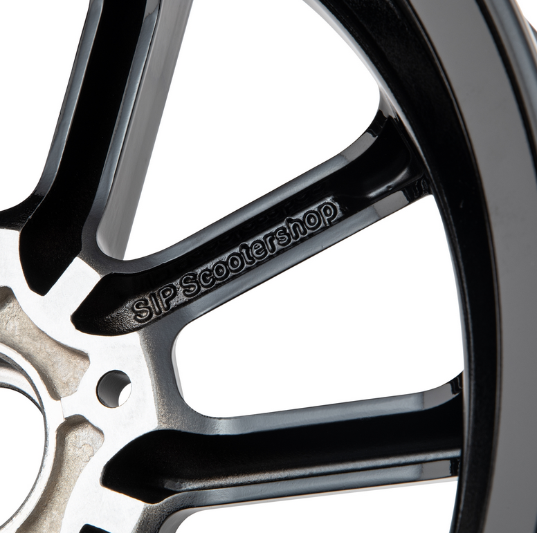 Felge vorne/hinten 12" für Vespa GTS/​GTS Super/​GTV/​GT 60/​GT/​GT L 125-300ccm, schwarz glänzend