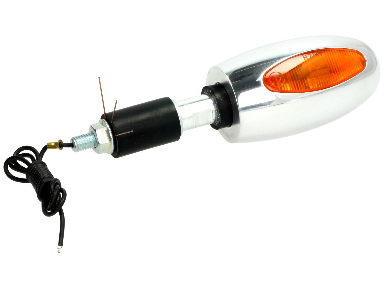 Kellermann Blinker, BL 1000 yellow, Aluminium, Halogen, VR/VL, 12 V, 21 W, chrom poliert, glänzend