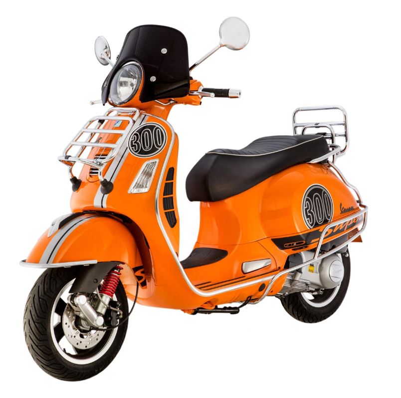 Flyscreen ERMAX Piccolo H 160 mm für Vespa GTS/​GTS Super/​GT/​GT L (-22), schwarz getönt
