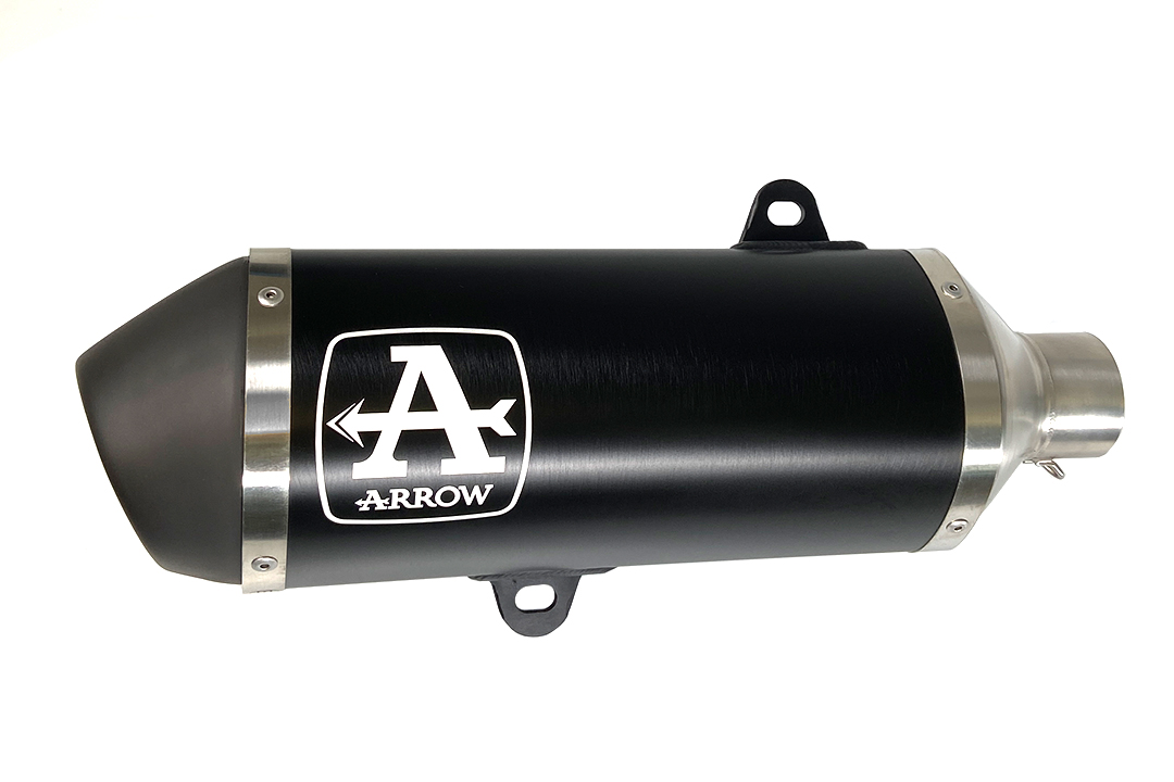 ARROW Auspuff DARK URBAN für Yamaha N-Max 155 2017-, Aluminium schwarz (Nur mit ARROW Krümmer)