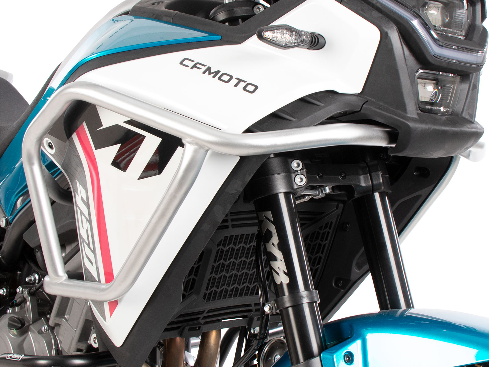 Tankschutzbügel silber für CF Moto 450 MT (24-) Hepco & Becker
