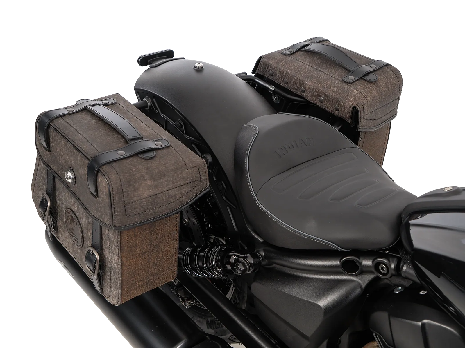 Cutout Taschen Set braun inkl. Halter für Indian Scout Sixty Classic (25-) Hepco & Becker
