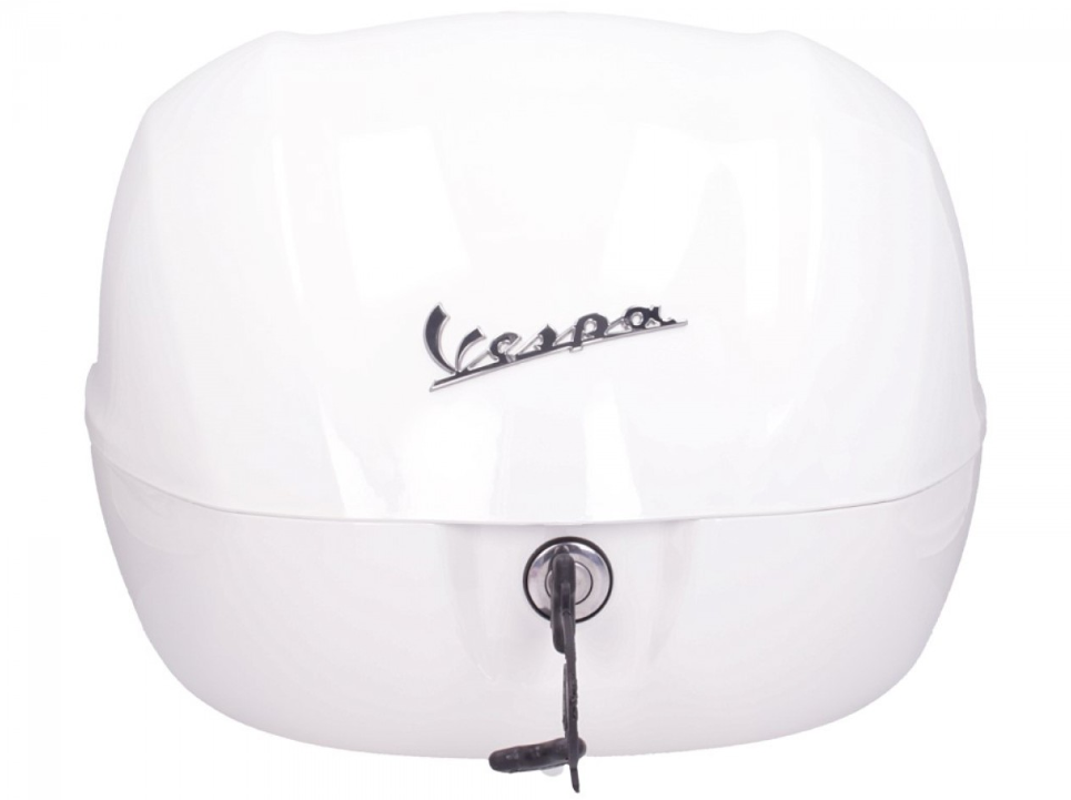 Original Topcase 32 l. für Vespa Primavera / Sprint / GTS / PX - Weiss Montebianco / Innocenza 544