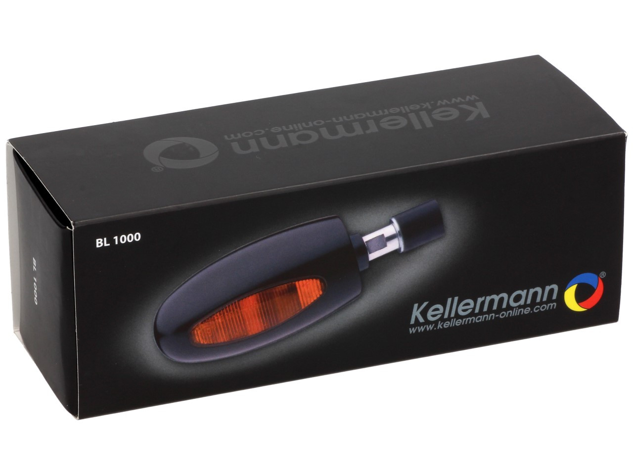 Kellermann Blinker, BL 1000 yellow, Aluminium, Halogen, VR/VL, 12 V, 21 W, silber seidenmatt