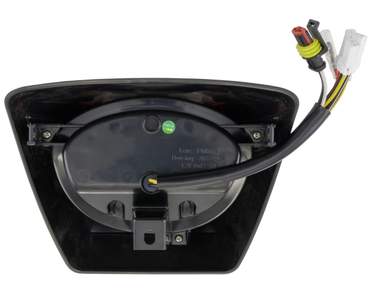 Rücklicht LED rot für Vespa Primavera/​Sprint 50-150ccm, Rand - schwarz matt