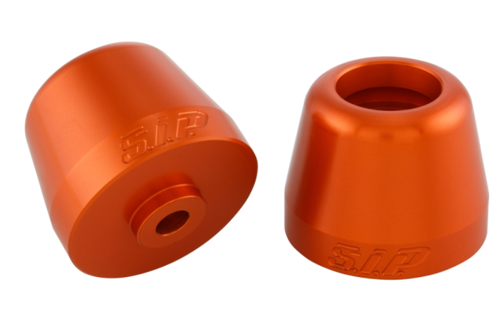 Lenkerendengewichte links/rechts für Vespa Primavera/​Sprint/​ET/​LX/​LXV/​S, orange matt