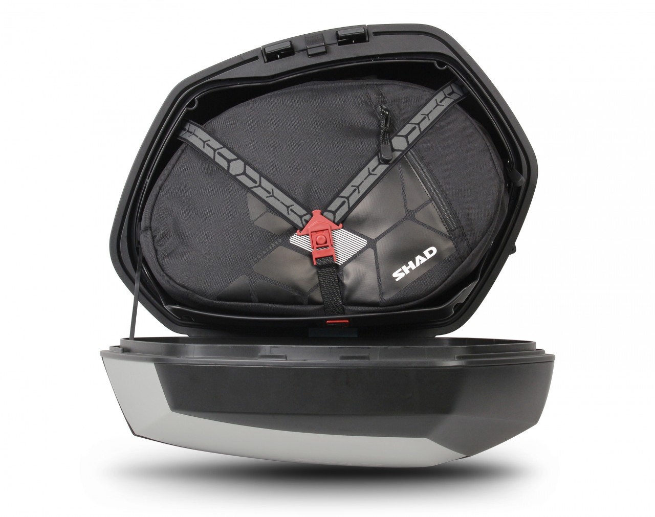Shad Seitenkoffer Satz SH35, aluminium / schwarz, 35l