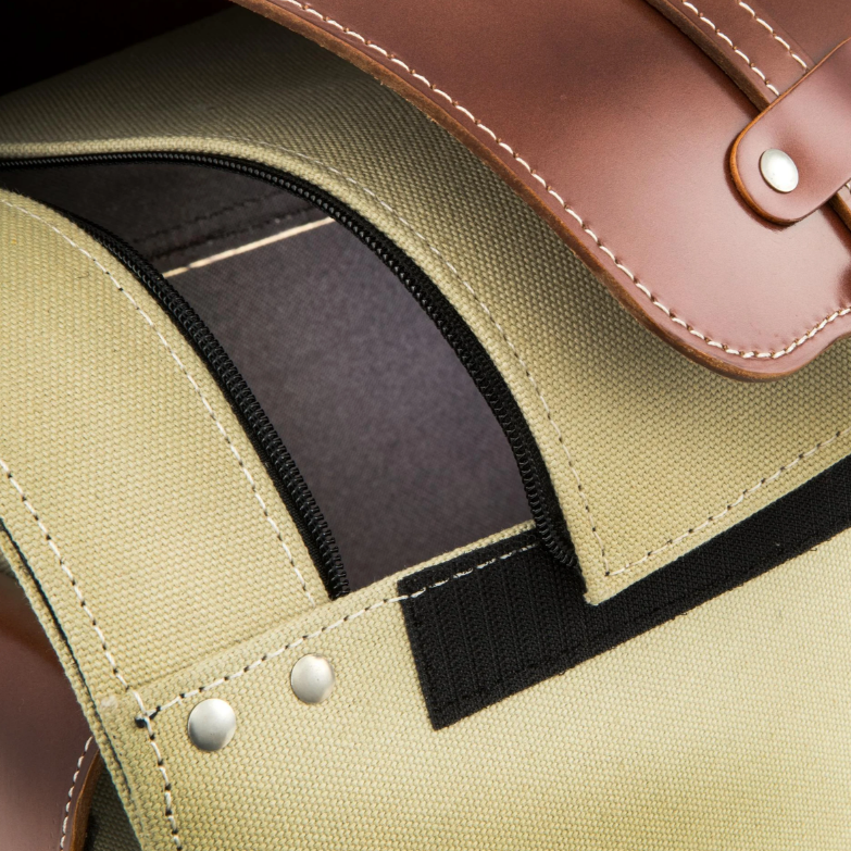 Lederkoffer "Classic" für Vespa, Leder/Canvas