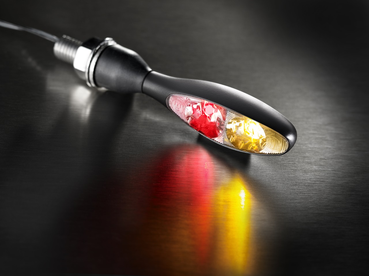 Kellermann Blinker, Rück- und Bremslicht, Micro 1000 DF Dark, Stahl, LED, HL/HR, 12 V, schwarz matt