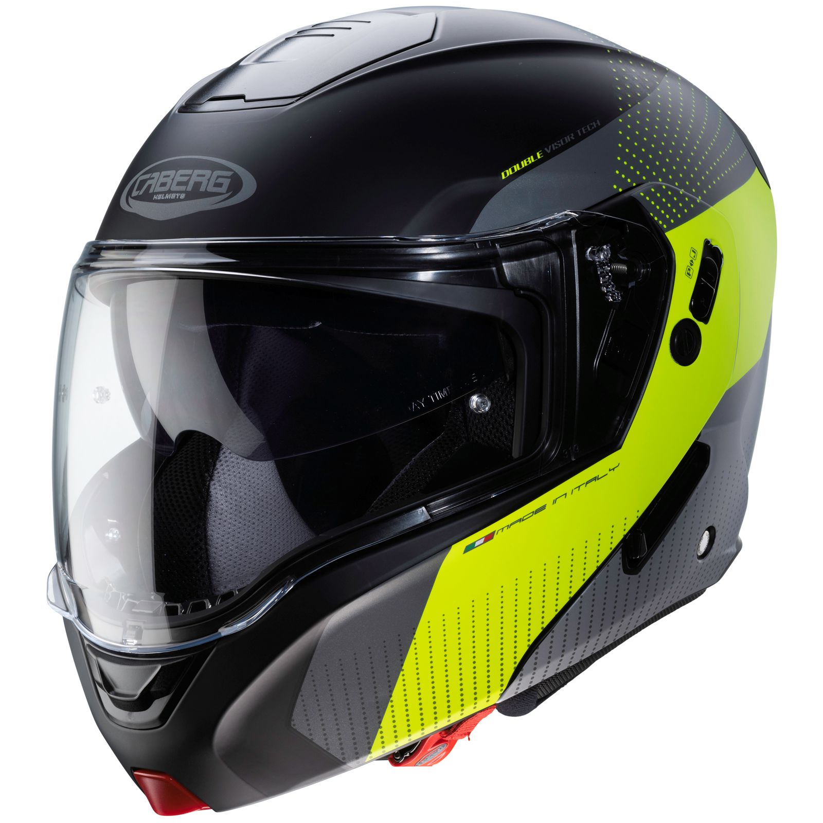 Caberg Helm Horus Scout, matt-schwarz/fluo-gelb-grau