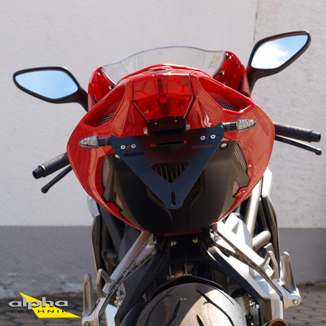alpha Technik Kennzeichenhalter für MV Agusta 675 / 800, Typ F3, Modelljahr 2012-