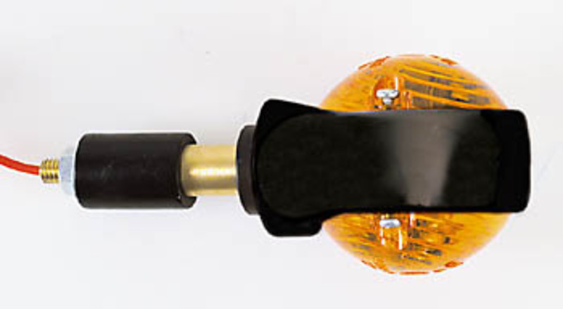 HIGHSIDER Smart Ochsenauge Glühlampen Lenkerendenblinker Gehäuse Schwarz / Linse Orange (Paar), Vorn