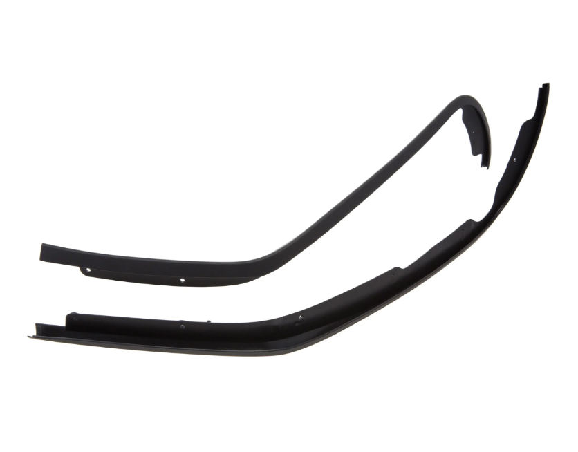 Monoschlitzrohr Beinschild & Trittblech für Elettrica/​Primavera/​Sprint 50-​150ccm, schwarz glänzen