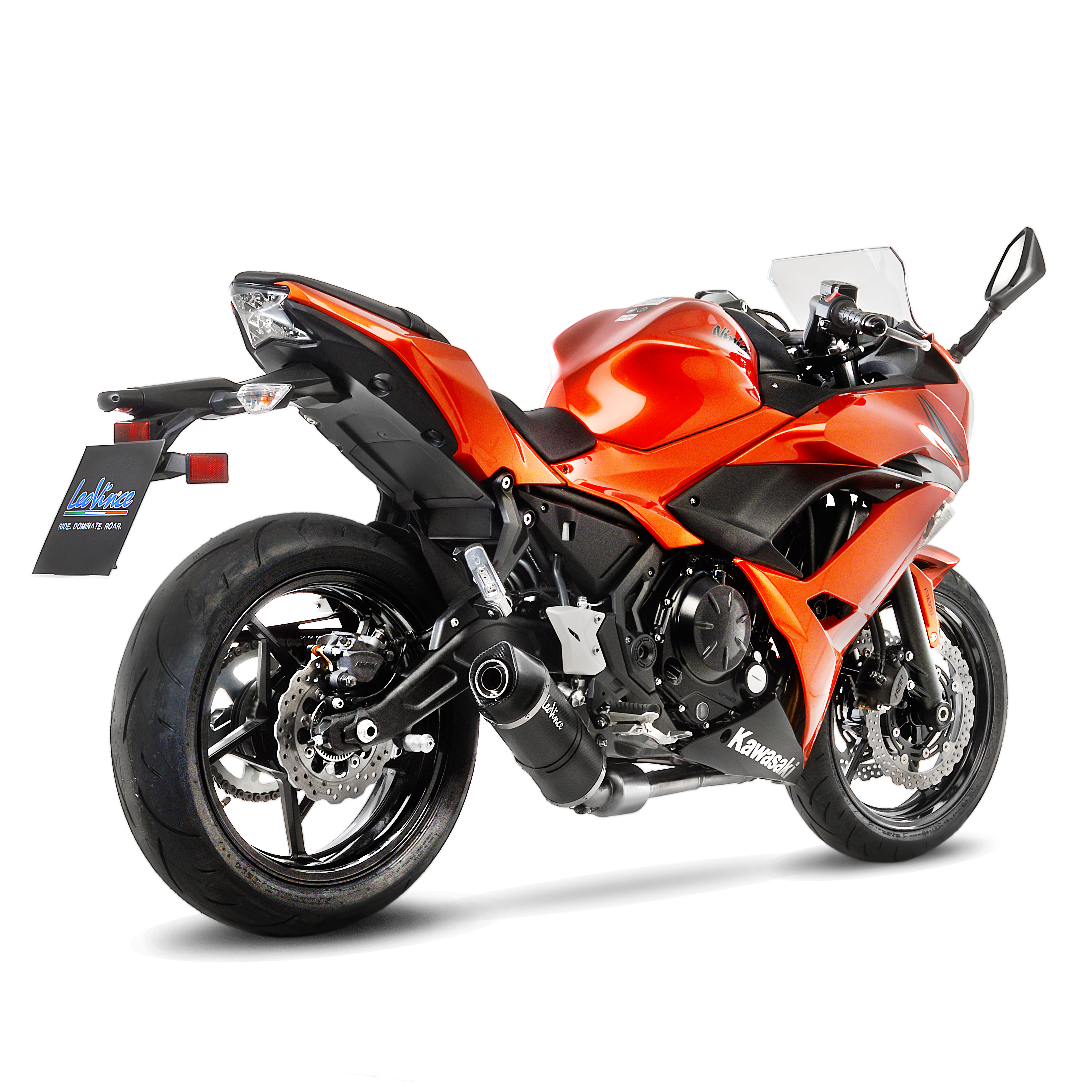 LeoVince Auspuffanlage SBK LV One Evo 2, Carbon, Komplettanlage für Z 650 / Ninja 650 (Bj.17-19)